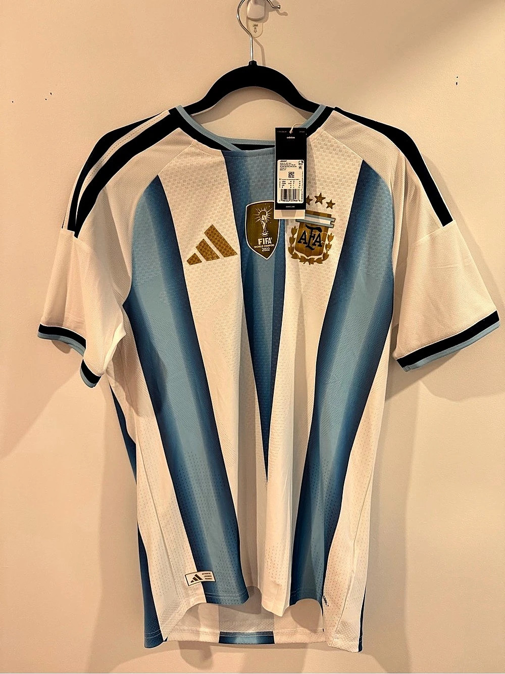 adidas Argentina World Cup Home Jersey Striped Jersey in Blue & White Size